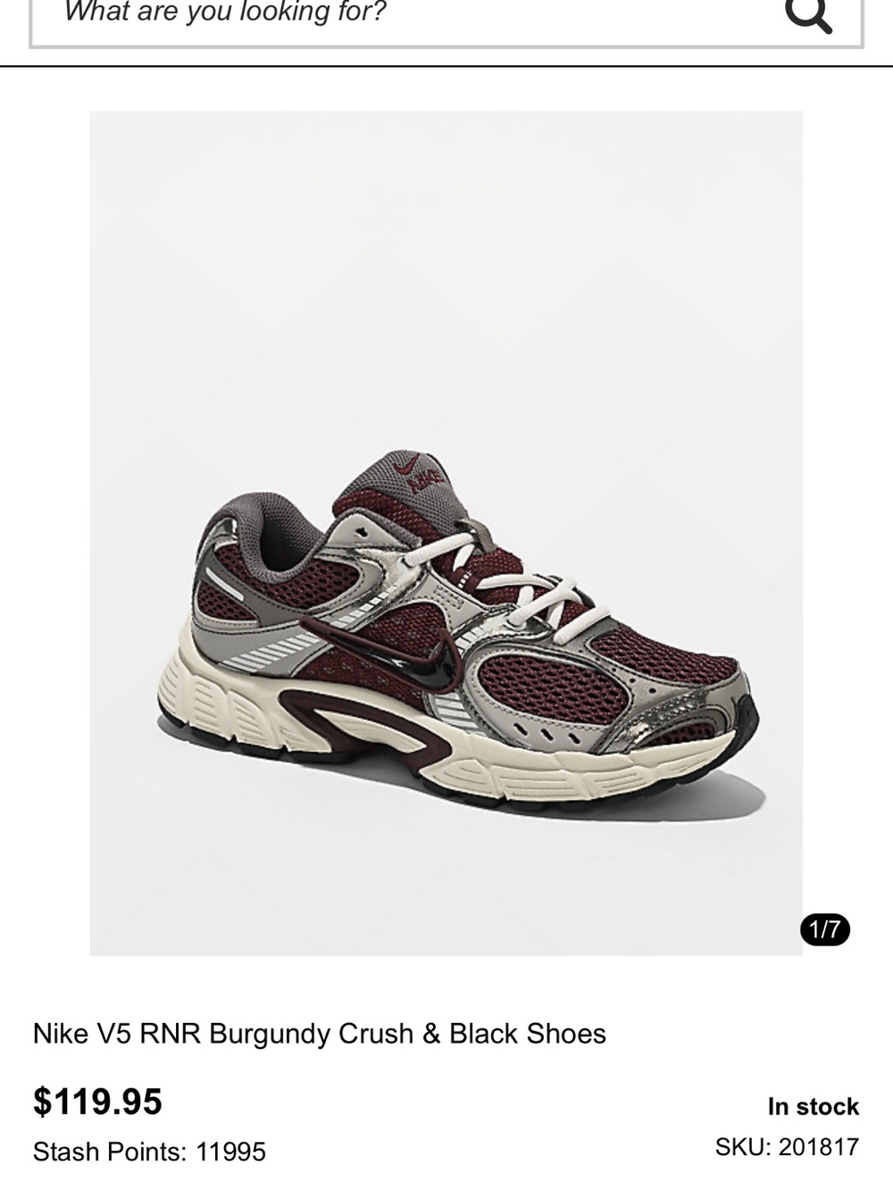 Nike Women's Burgundy and Cream Athletic Sneakers